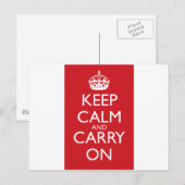 Keep Calm and Carry On: 消防車の赤 ポストカード (正面/裏面)