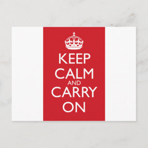 Keep Calm and Carry On: 消防車の赤 ポストカード