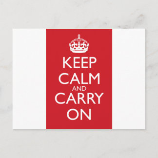 Keep Calm and Carry On: 消防車の赤 ポストカード