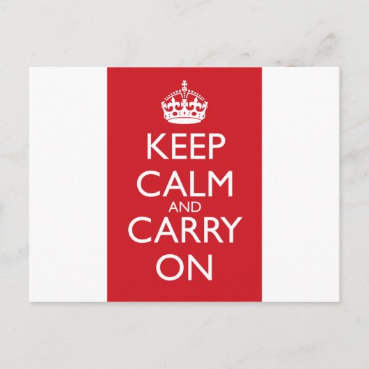 Keep Calm and Carry On: 消防車の赤 ポストカード (正面)