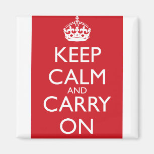 Keep Calm and Carry On: 消防車の赤 マグネット