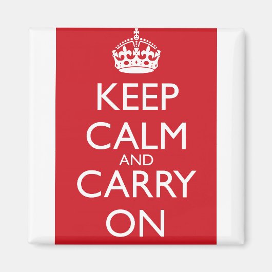 Keep Calm and Carry On：消防車の赤 マグネット (正面)