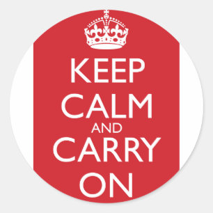 Keep Calm and Carry On: 消防車の赤 ラウンドシール