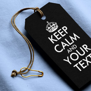 Keep Calm and Carry On-独自の作成 ギフトタグ