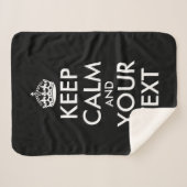 Keep Calm and Carry On – 独自の作成 シェルパブランケット (正面(横))
