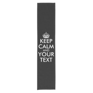 Keep Calm and Carry On-独自の作成 ショートテーブルランナー