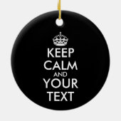 Keep Calm and Carry On – 独自の作成 セラミックオーナメント (裏面)
