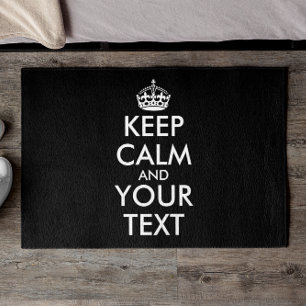 Keep Calm and Carry On-独自の作成 ドアマット