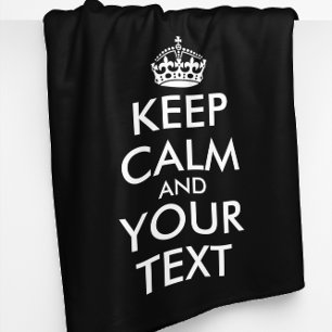 Keep Calm and Carry On-独自の作成 フリースブランケット