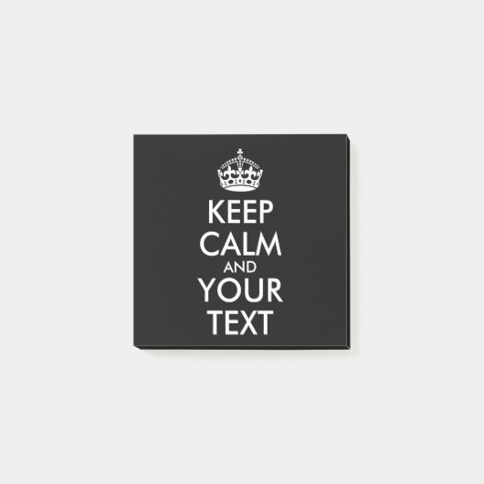 Keep Calm and Carry On – 独自の作成 ポストイット (正面)