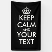 Keep Calm and Carry On – 独自の作成 横断幕 (縦)