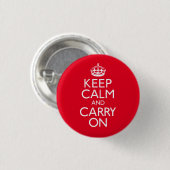 Keep Calm and Carry On 缶バッジ (正面&裏面)