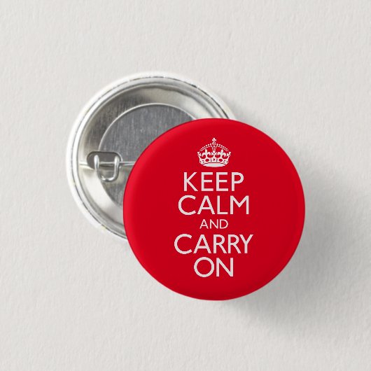 Keep Calm and Carry On 缶バッジ (正面&裏面)
