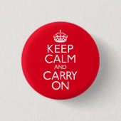 Keep Calm and Carry On 缶バッジ (正面)