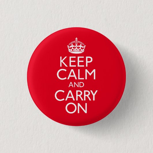 Keep Calm and Carry On 缶バッジ (正面)