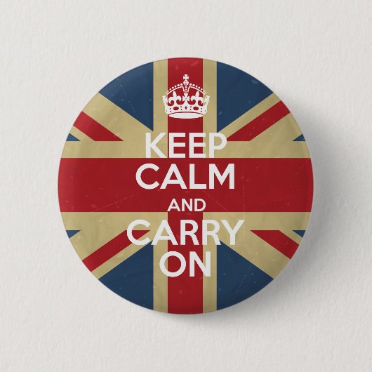Keep Calm and Carry On 缶バッジ (正面)