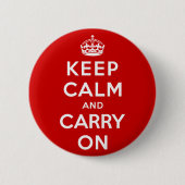 Keep Calm and Carry On 缶バッジ (正面)