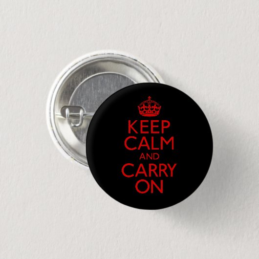 Keep Calm and Carry On 缶バッジ (正面&裏面)