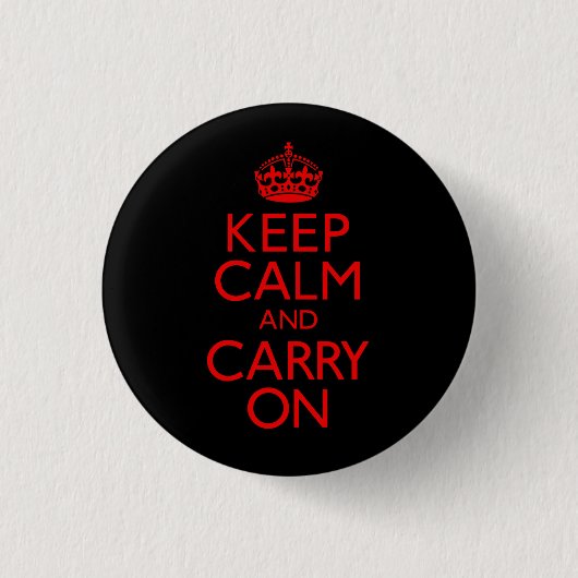 Keep Calm and Carry On 缶バッジ (正面)