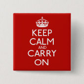 Keep Calm and Carry On 缶バッジ (正面)