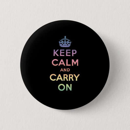 Keep Calm and Carry On 缶バッジ (正面)