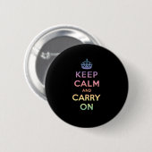 Keep Calm and Carry On 缶バッジ (正面&裏面)