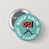 Keep Calm and Carry On 缶バッジ (正面&裏面)