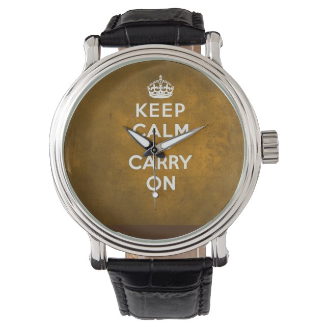 Keep Calm and Carry On 腕時計 (正面)