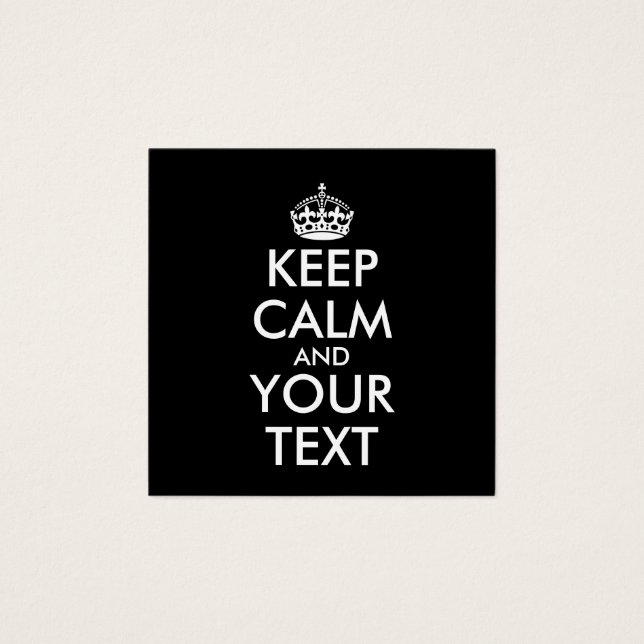 Keep Calm and Carry On – 自分で作成 (正面)