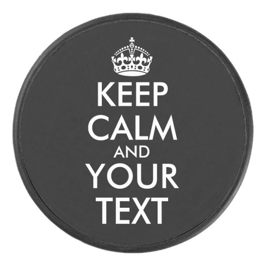 Keep Calm and Carry On – 自分で作成 アイスホッケーパック (正面)