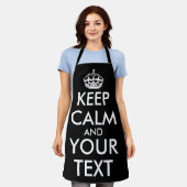 Keep Calm and Carry On – 自分で作成 エプロン (着用した状態)