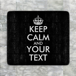 Keep Calm and Carry On – 自分で作成 カッティングボード