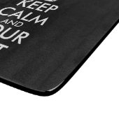 Keep Calm and Carry On – 自分で作成 カッティングボード (角)