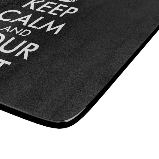 Keep Calm and Carry On – 自分で作成 カッティングボード (角)