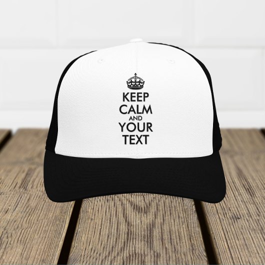 Keep Calm and Carry On – 自分で作成 キャップ