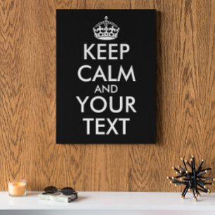 Keep Calm and Carry On – 自分で作成 キャンバスプリント
