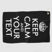 Keep Calm and Carry On – 自分で作成 ゴルフタオル (横)