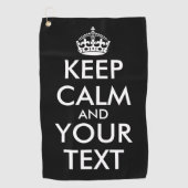 Keep Calm and Carry On – 自分で作成 ゴルフタオル (正面)