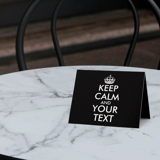 Keep Calm and Carry On – 自分で作成 サンキューカード