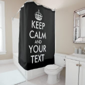 Keep Calm and Carry On – 自分で作成 シャワーカーテン (インサイチュ)