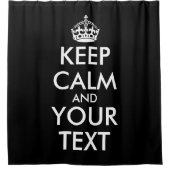 Keep Calm and Carry On – 自分で作成 シャワーカーテン (正面)