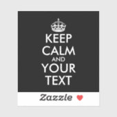 Keep Calm and Carry On – 自分で作成 シール (シート)