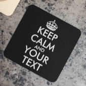 Keep Calm and Carry On – 自分で作成 スクエアペーパーコースター