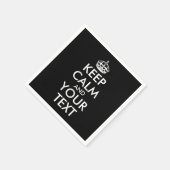 Keep Calm and Carry On – 自分で作成 スタンダードカクテルナプキン (角)