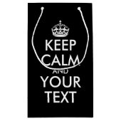 Keep Calm and Carry On – 自分で作成 スモールペーパーバッグ (裏面)