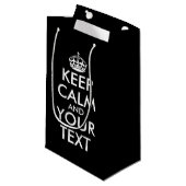 Keep Calm and Carry On – 自分で作成 スモールペーパーバッグ (正面アングル)