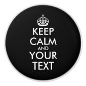 Keep Calm and Carry On – 自分で作成 セラミックノブ (正面)