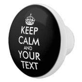 Keep Calm and Carry On – 自分で作成 セラミックノブ (右)