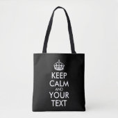 Keep Calm and Carry On – 自分で作成 トートバッグ (正面)