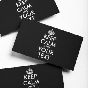 Keep Calm and Carry On – 自分で作成 ノートカード